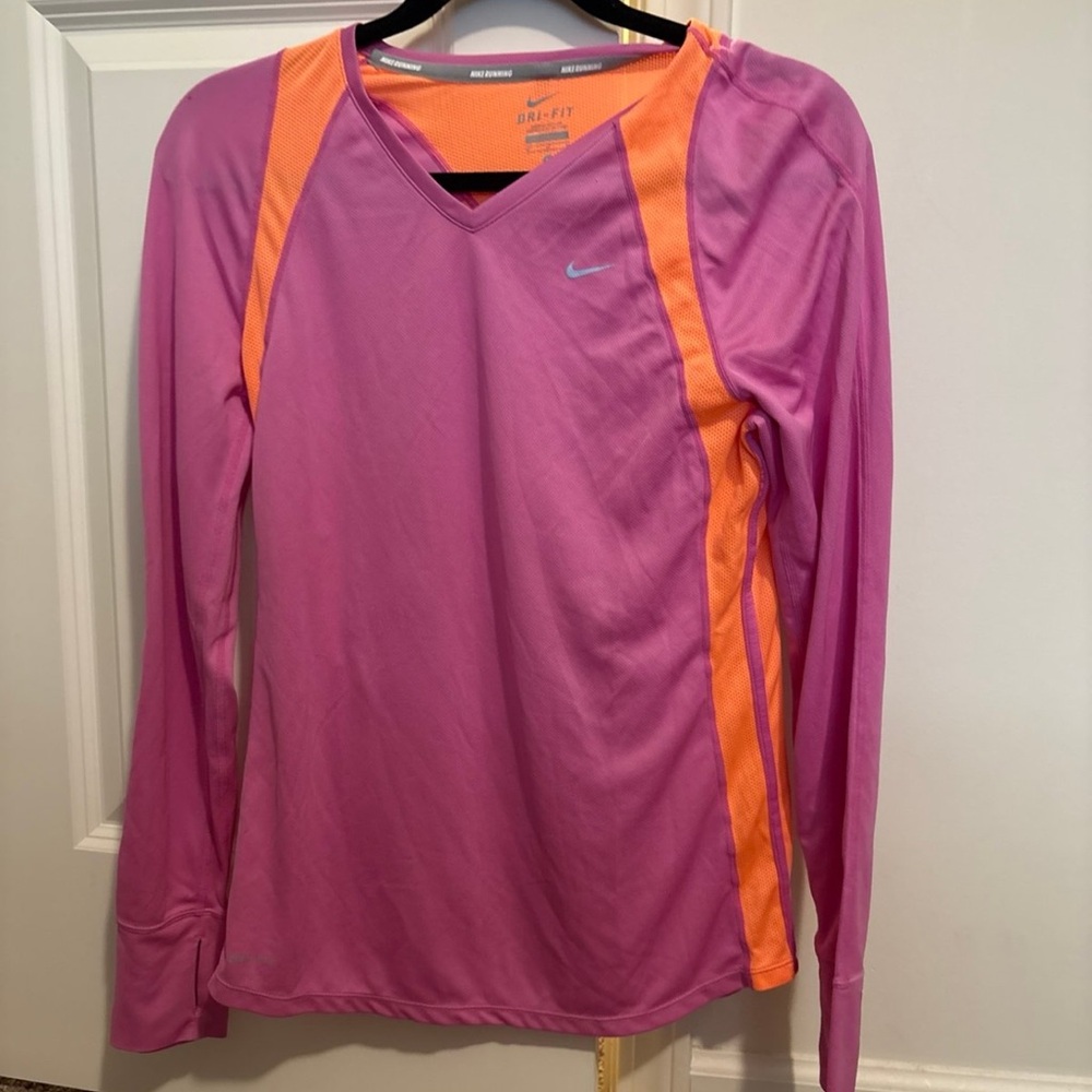 Nike Women's Vibrant Pink and Orange Jersey